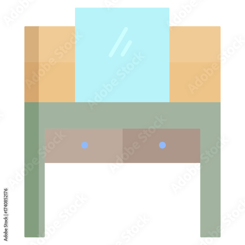 dressing table flat icon design