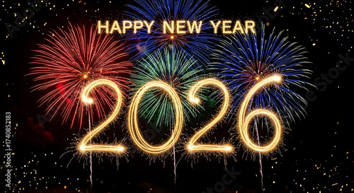 happy new year 2026 fireworks