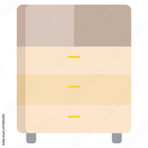 drawer cabinet flat icon design