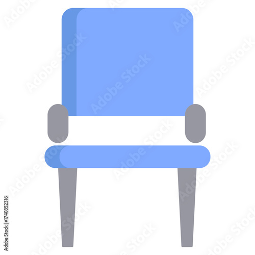 minimal chair flat icon design