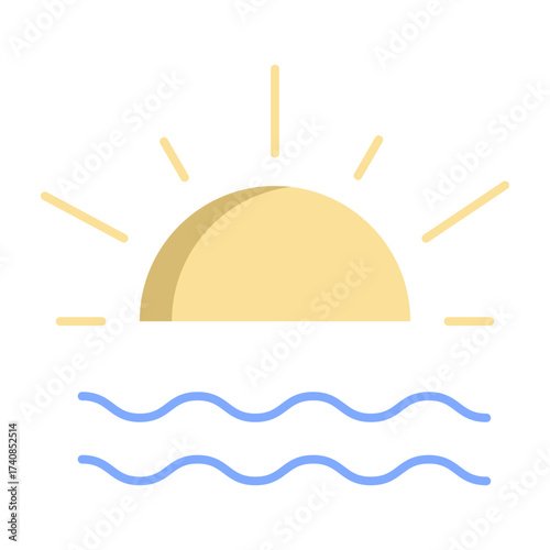 sun flat icon design