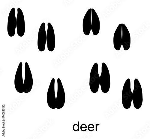 "Deer Paw Icon – Hoof Print Minimal Wildlife Vector Design"