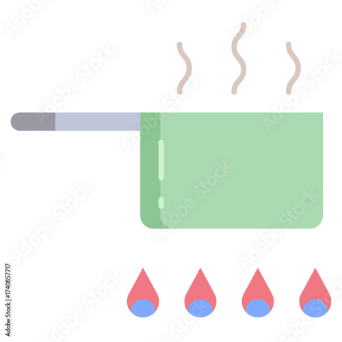 cooking pan flat icon design