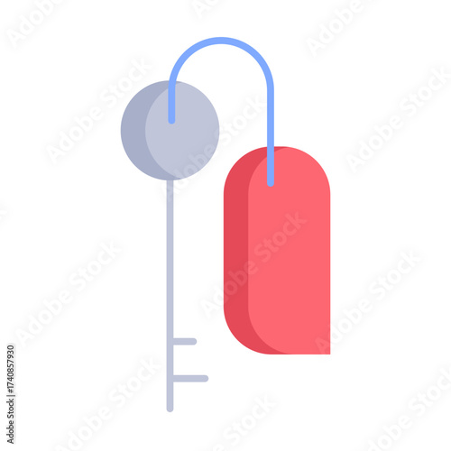 hotel key flat icon design