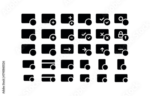 vector solid black filled icons Store Credit (Basic) storecredit, icon, new, old, valid, invalid, active, inactive.