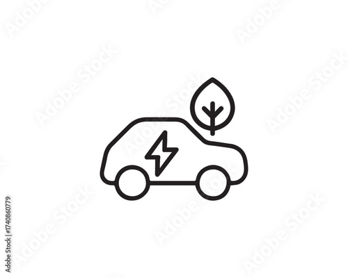 Zero emission transport system icon vector design illustration.
