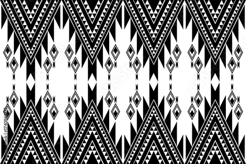 Ethnic seamless, Native patterns with simple shapes. Tribal and ethnic fabrics. Simple geometric pattern elements are best used in design, textile printing.