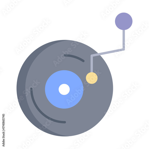play music flat icon design