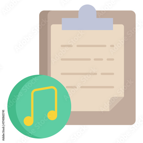 note pad flat icon design