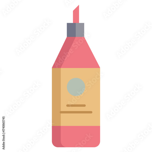 kitchen oil bottle flat icon design
