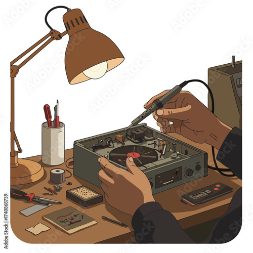 Vintage Stereo Repair with Soldering Iron