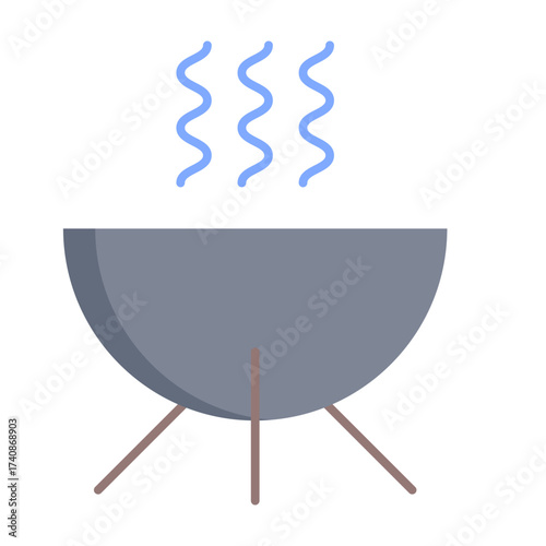 bbq food flat icon design