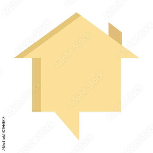 home chat flat icon design