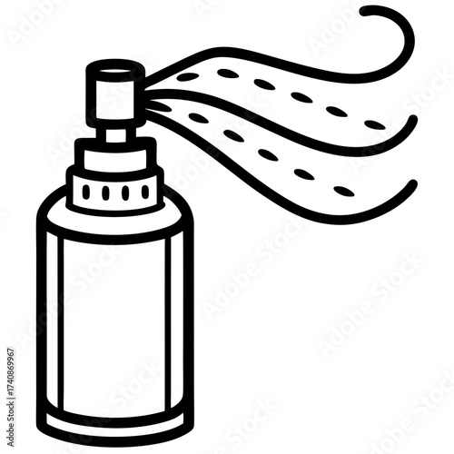 Room spray line art vector