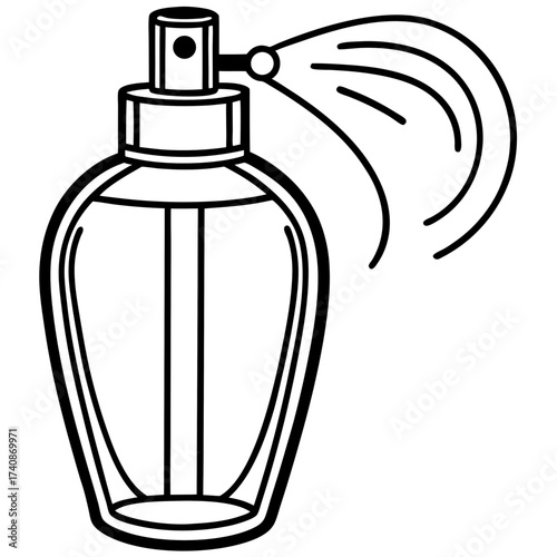 Room spray line art vector