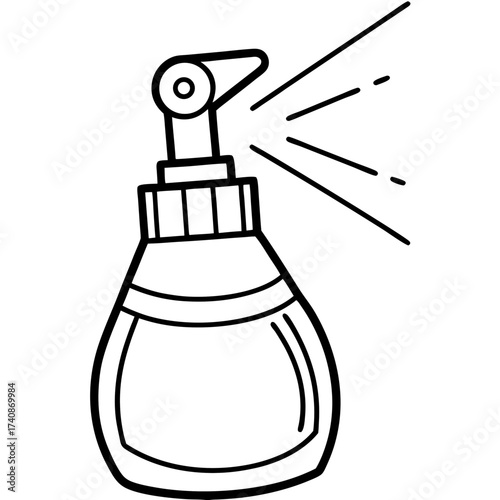 Room spray line art vector