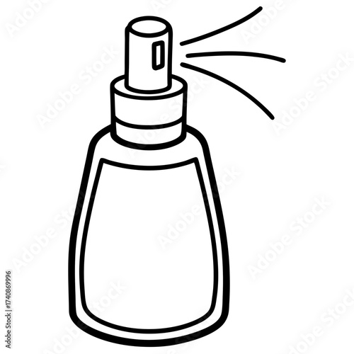 Room spray line art vector