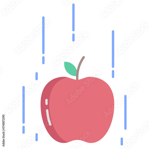 apple gravity flat icon design