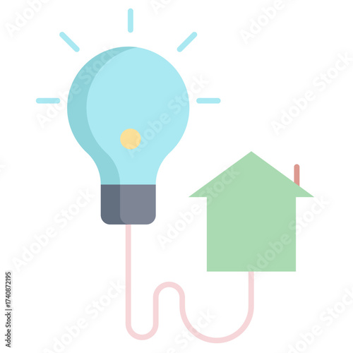 home idea flat icon design