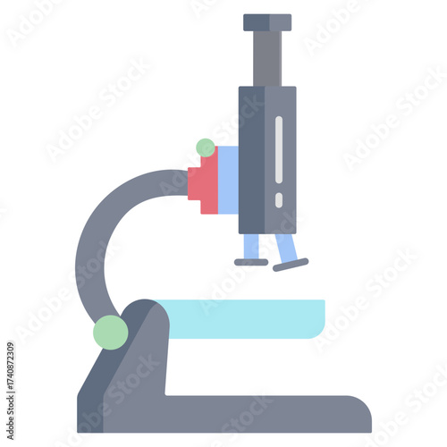 microscope flat icon design
