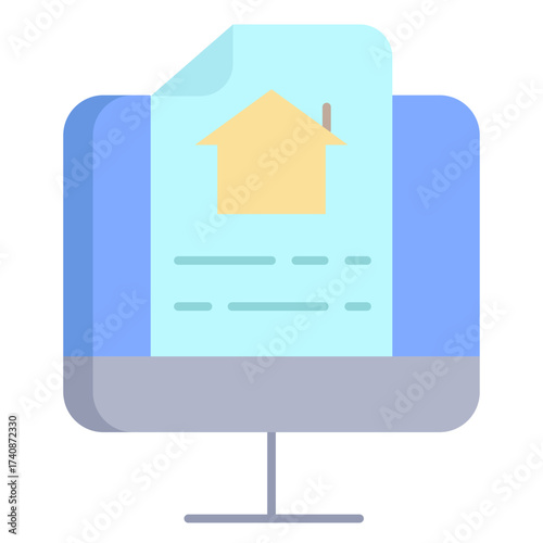 on home search flat icon design