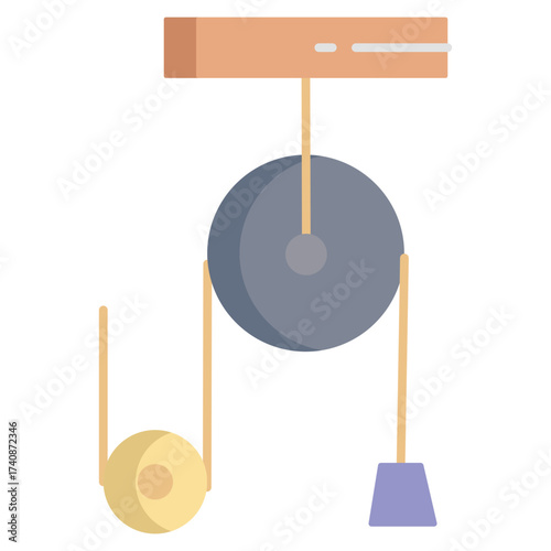 physics cradle flat icon design