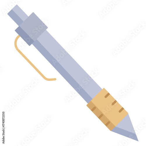 ball pen flat icon design