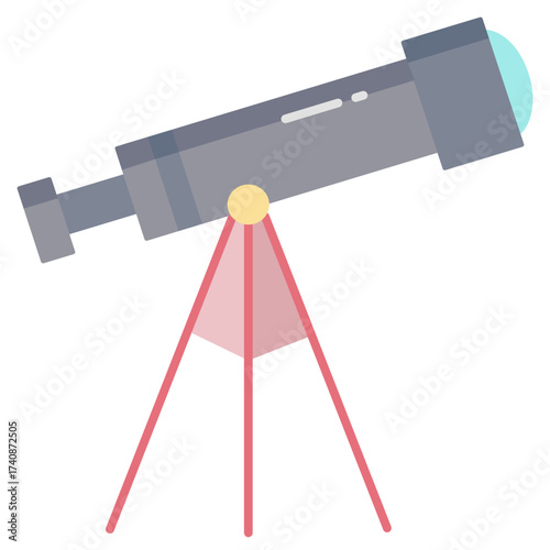 telescope flat icon design