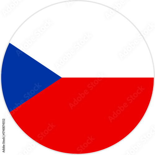 czech republic flag button