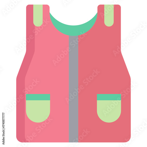 life jacket flat icon design
