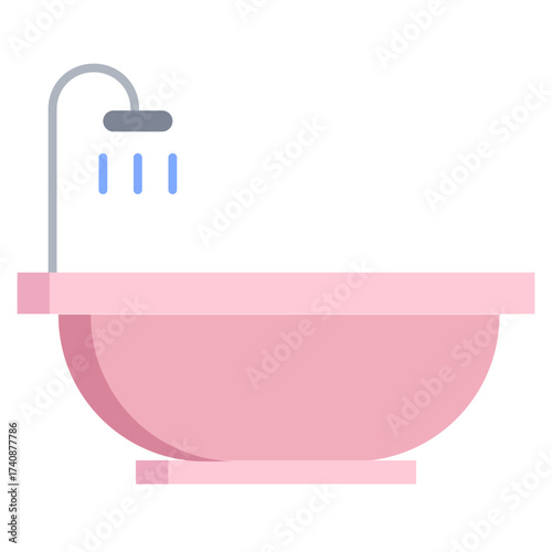 bath tub flat icon design