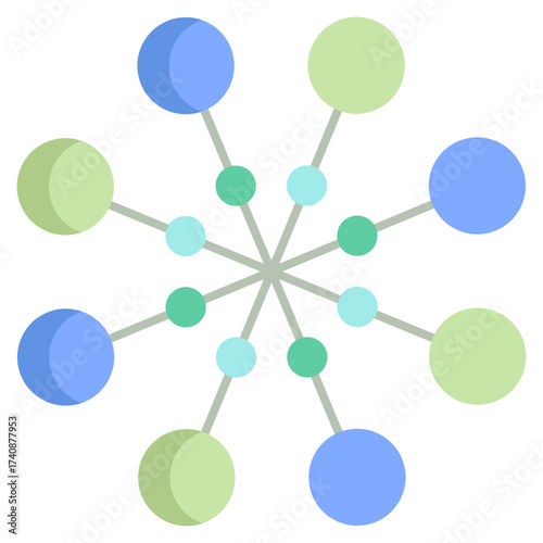 machine Learning flat icon design