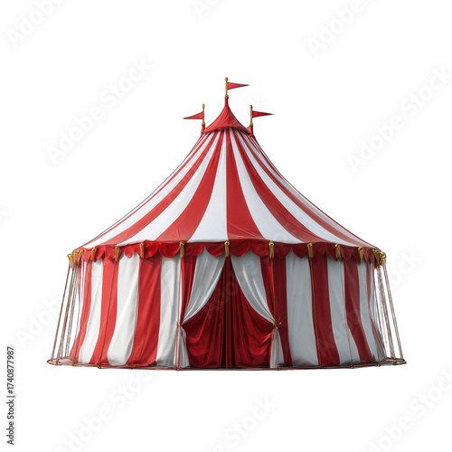 Red and white striped circus tent (2)