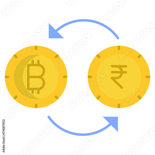 conversion yen flat icon design