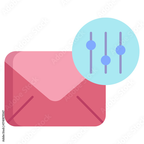 email control flat icon design