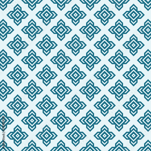Stylish geometric pattern design with modern flair in cool blue tones