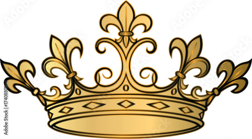 Golden Crown with Fleur-de-lis Ornaments.