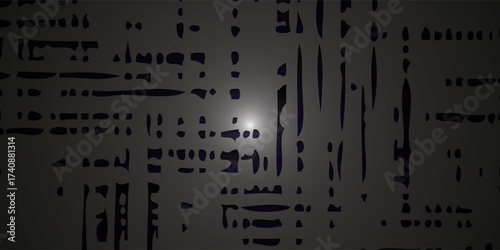 Dark abstract technological background with a fragmented grid and subtle light reflection.
