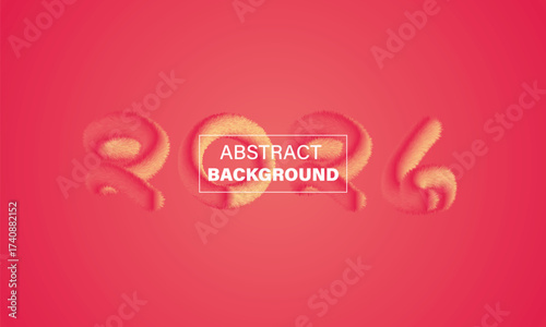 Abstract 3D Furry Numbers 2026 Background	