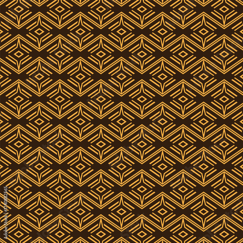 Elegant geometric pattern design in rich gold and deep brown tones