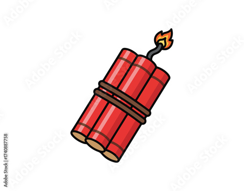 dynamite icon graphic on a white backdrop, trendy filled dynamite icons from the Army and war collection