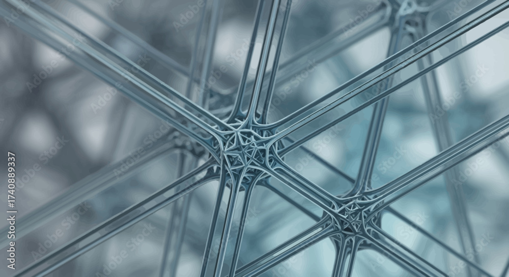 Fototapeta premium Abstract Molecular Mesh Structure