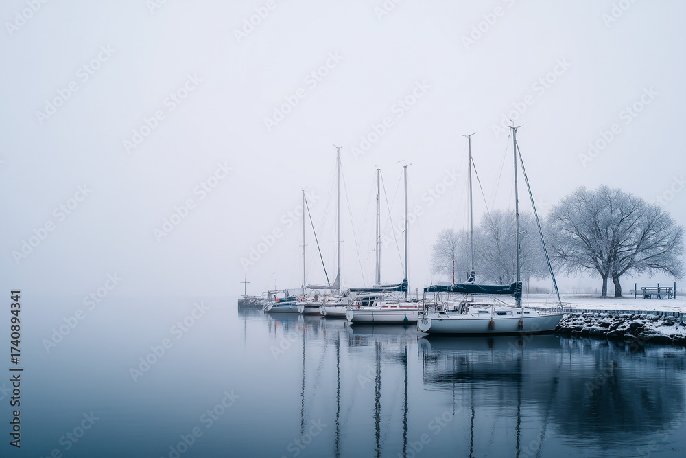 Fototapeta premium Marina in winter