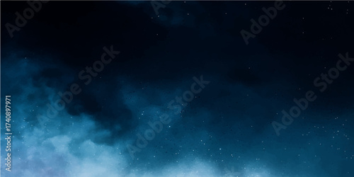 Abstract blue sky and clouds texture with light rays and subtle storm colors