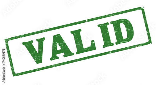 Green stamp mark affirmation approved legitimate certified official seal valid text confirmation stamp impression isolated on white background