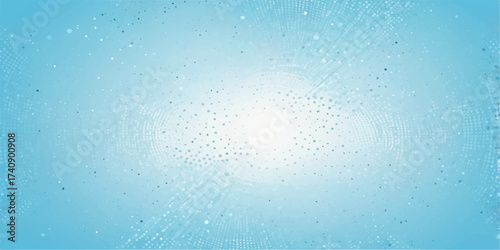 Macro abstract texture of clear fresh water drops on a wet blue glass surface