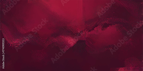 Dark red grunge wall texture pattern with smoke and light abstraction