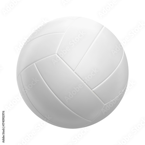 3d volleyball ball icon. White ball. 3d vector render Symbol or emblem football . Vector illustration