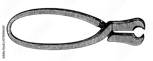 Vintage-style drawing of a pruning scissors.