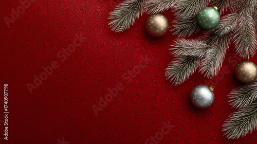 Christmas tree branches background